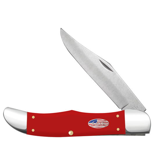 W.R. Case XX Knives American Workman Red Folding Hunter 73928 Carbon Steel