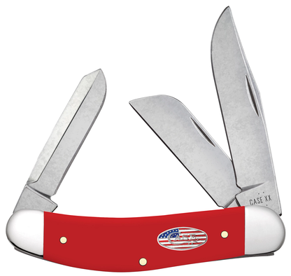 W.R. Case XX Knives Sowbelly Stockman American Workman Red Synthetic 73934 Carbon Steel Pocket Knife