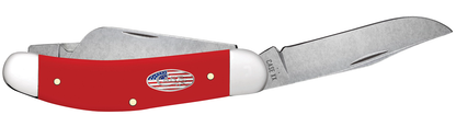 W.R. Case XX Knives Sowbelly Stockman American Workman Red Synthetic 73934 Carbon Steel Pocket Knife