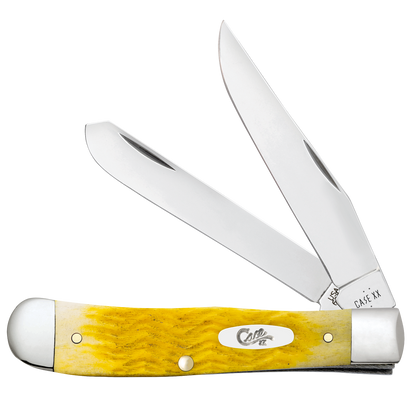 W.R. Case XX Knives Trapper Platts Jig Yellow Bone 75310 Stainless Pocket Knife