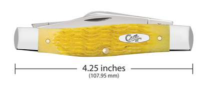 W.R. Case XX Knives Large Stockman Platts Jig Yellow Bone 75311 Stainless Pocket Knife