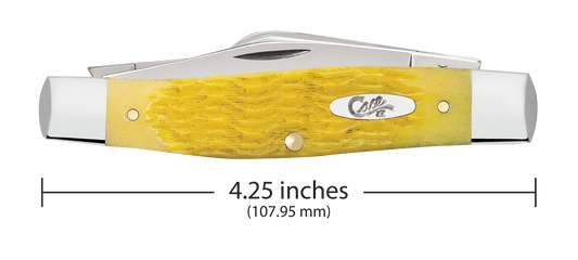 W.R. Case XX Knives Large Stockman Platts Jig Yellow Bone 75311 Stainless Pocket Knife