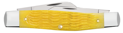 W.R. Case XX Knives Large Stockman Platts Jig Yellow Bone 75311 Stainless Pocket Knife
