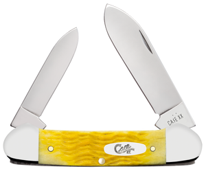 W.R. Case XX Knives Canoe Platts Jig Yellow Bone 75312 Stainless Pocket Knife