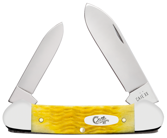 W.R. Case XX Knives Canoe Platts Jig Yellow Bone 75312 Stainless Pocket Knife