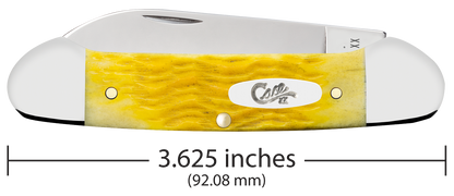 W.R. Case XX Knives Canoe Platts Jig Yellow Bone 75312 Stainless Pocket Knife