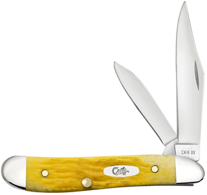 W.R. Case XX Knives Peanut Platts Jig Yellow Bone 75314 Stainless Pocket Knife