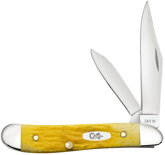 W.R. Case XX Knives Peanut Platts Jig Yellow Bone 75314 Stainless Pocket Knife