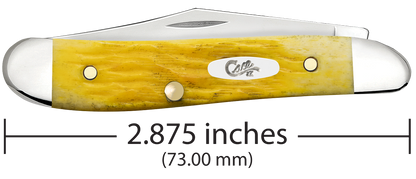 W.R. Case XX Knives Peanut Platts Jig Yellow Bone 75314 Stainless Pocket Knife