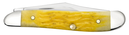 W.R. Case XX Knives Peanut Platts Jig Yellow Bone 75314 Stainless Pocket Knife
