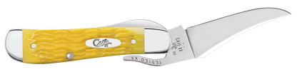 W.R. Case XX Knives Russlock Platts Jig Yellow Bone 75315 Stainless Pocket Knife