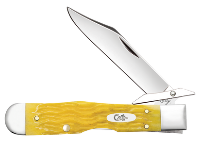 W.R. Case XX Knives Cheetah Cub Platts Jig Yellow Bone 75317 Stainless Pocket Knife