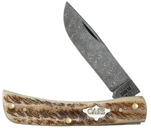 W.R. Case XX Knives Sodbuster Jr 77461 Damascus Vintage Bone 1/1400 Pocket Knife