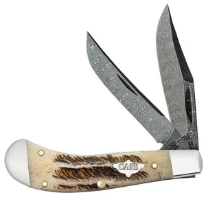 W.R. Case XX Knives Saddlehorn 77465 Damascus Vintage Bone 1/1400 Pocket Knife