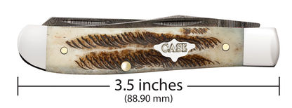 W.R. Case XX Knives Mini Trapper 77466 Damascus Vintage Bone 1/1400 Pocket Knife