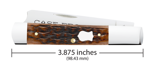 W.R. Case XX Knives Razor Jack 79417 Russell Jig Brown Bone Stainless Steel Pocket Knife