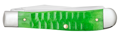 W.R. Case XX Knives Trapper 1st Run Gator Jig Bright Green Bone 81440 Stainless 1/250 Pocket Knife