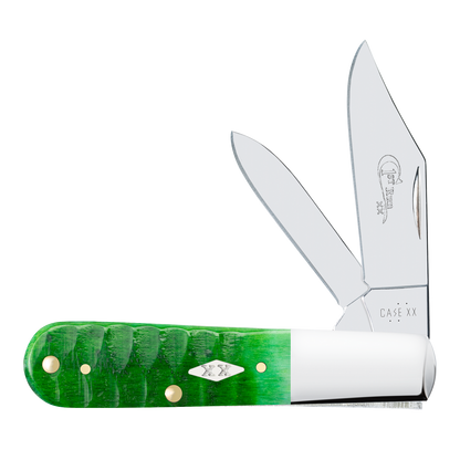 W.R. Case XX Knives Barlow 1st Run Gator Jig Bright Green Bone 81443 Stainless 1/250 Pocket Knife