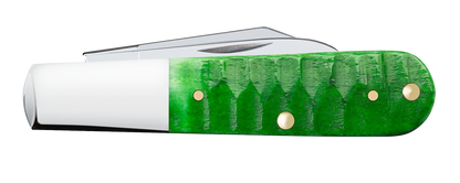 W.R. Case XX Knives Barlow 1st Run Gator Jig Bright Green Bone 81443 Stainless 1/250 Pocket Knife