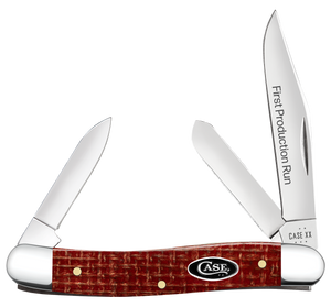 W.R. Case XX Knives Medium Stockman 1st Run Dark Red Micarta 82272 Carbon Steel 1/250 Pocket Knife