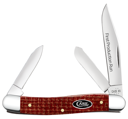 W.R. Case XX Knives Medium Stockman 1st Run Dark Red Micarta 82272 Carbon Steel 1/250 Pocket Knife