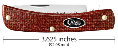 W.R. Case XX Knives Sod Buster Jr 1st Run Dark Red Micarta 82273 Carbon Steel 1/250 Pocket Knife