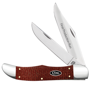 W.R. Case XX Knives Folding Hunter 1st Run Dark Red Micarta 82274 Carbon Steel 1/250 Pocket Knife