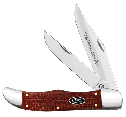 W.R. Case XX Knives Folding Hunter 1st Run Dark Red Micarta 82274 Carbon Steel 1/250 Pocket Knife