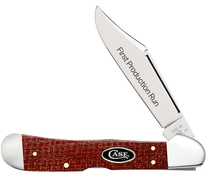 W.R. Case XX Knives Copperlock 1st Run Dark Red Micarta 82276 Carbon Steel 1/250 Pocket Knife