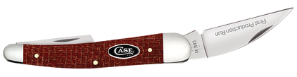 W.R. Case XX Knives Seahorse Whittler 1st Run Dark Red Burlap Micarta 82277 Carbon Steel 1/250 Pocket Knife