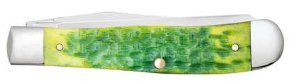W.R. Case XX Knives Trapper 1st Run Jigged Green Apple Bone 87860 Stainless 1/250 Pocket Knife