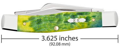 W.R. Case XX Knives Medium Stockman 1st Run Jigged Green Apple Bone 87862 Stainless 1/250 Pocket Knife