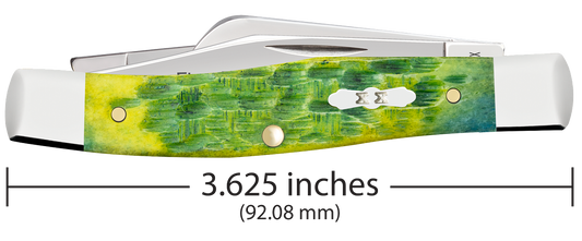 W.R. Case XX Knives Medium Stockman 1st Run Jigged Green Apple Bone 87862 Stainless 1/250 Pocket Knife