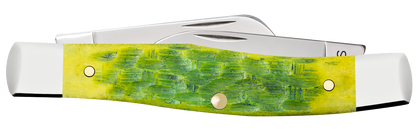 W.R. Case XX Knives Medium Stockman 1st Run Jigged Green Apple Bone 87862 Stainless 1/250 Pocket Knife