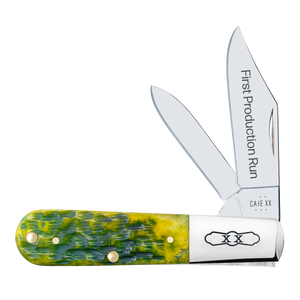 W.R. Case XX Knives Barlow 1st Run Jigged Green Apple Bone 87866 Stainless 1/250 Pocket Knife
