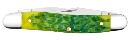 W.R. Case XX Knives Muskrat 1st Run Jigged Green Apple Bone 87868 Stainless 1/250 Pocket Knife