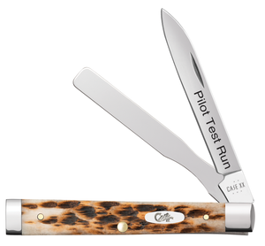 W.R. Case XX Knives Baby Doc Pilot Test Run Amber Bone 91598 Stainless Pocket Knife