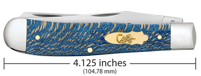 W.R. Case XX Knives Trapper Smooth 1st Run Blue Sycamore Wood 93730 Stainless 1/250 Pocket Knife