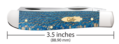 W.R. Case XX Knives Mini Trapper Smooth 1st Run Blue Sycamore Wood 93731 Stainless 1/250 Pocket Knife