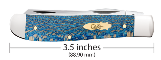 W.R. Case XX Knives Mini Trapper Smooth 1st Run Blue Sycamore Wood 93731 Stainless 1/250 Pocket Knife