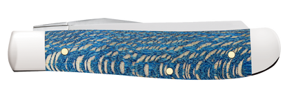 W.R. Case XX Knives Mini Trapper Smooth 1st Run Blue Sycamore Wood 93731 Stainless 1/250 Pocket Knife