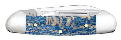 W.R. Case XX Knives Butterbean Smooth 1st Run Blue Sycamore Wood 93733 Stainless 1/250 Pocket Knife