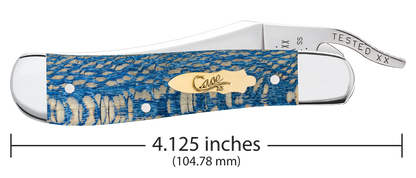 W.R. Case XX Knives Russlock Smooth 1st Run Blue Sycamore Wood 93734 Stainless 1/250 Pocket Knife