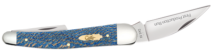 W.R. Case XX Knives Seahorse Whittler 1st Run Blue Sycamore Wood 93738 Stainless 1/250 Pocket Knife