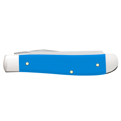 W.R. Case XX Knives Mini Trapper Family is Everything Light Blue Synthetic Stainless Pocket Knife AWTC07FE