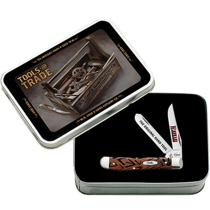 W.R. Case XX Knives Trapper Tools of the Trade Chestnut Bone AWTC54TT Pocket Knife AWTC07TT