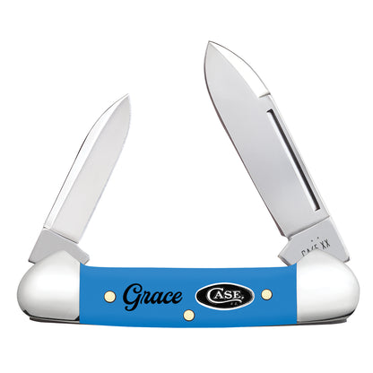 W.R. Case XX Knives Butterbean Grace Light Blue Synthetic Stainless AWTC132G