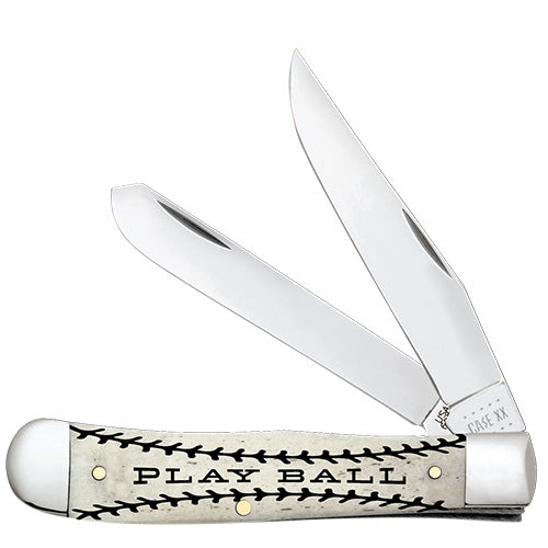 W.R. Case XX Knives Trapper Play Ball Natural Bone AWTC54PB Pocket Knife
