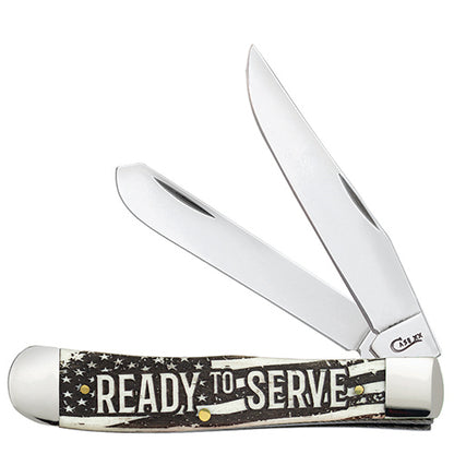 W.R. Case XX Knives Trapper Ready to Serve Natural Bone AWTC54RD Pocket Knife
