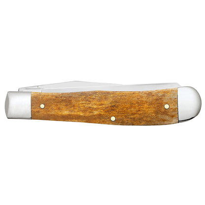 W.R. Case XX Knives Trapper Western Scroll Antique Bone AWTC54WT Pocket Knife